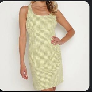 Levi’s green and white denim mini dress